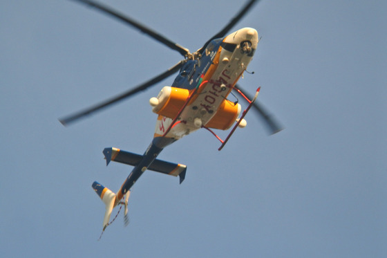 デジスコでヘリコプターを撮ってみた。 Nikon ED82