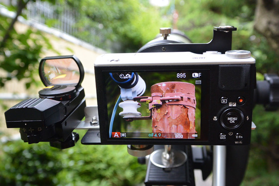 Fujifilm XQ2 デジスコ　自作カメラブラケット政策　Nikon ED82