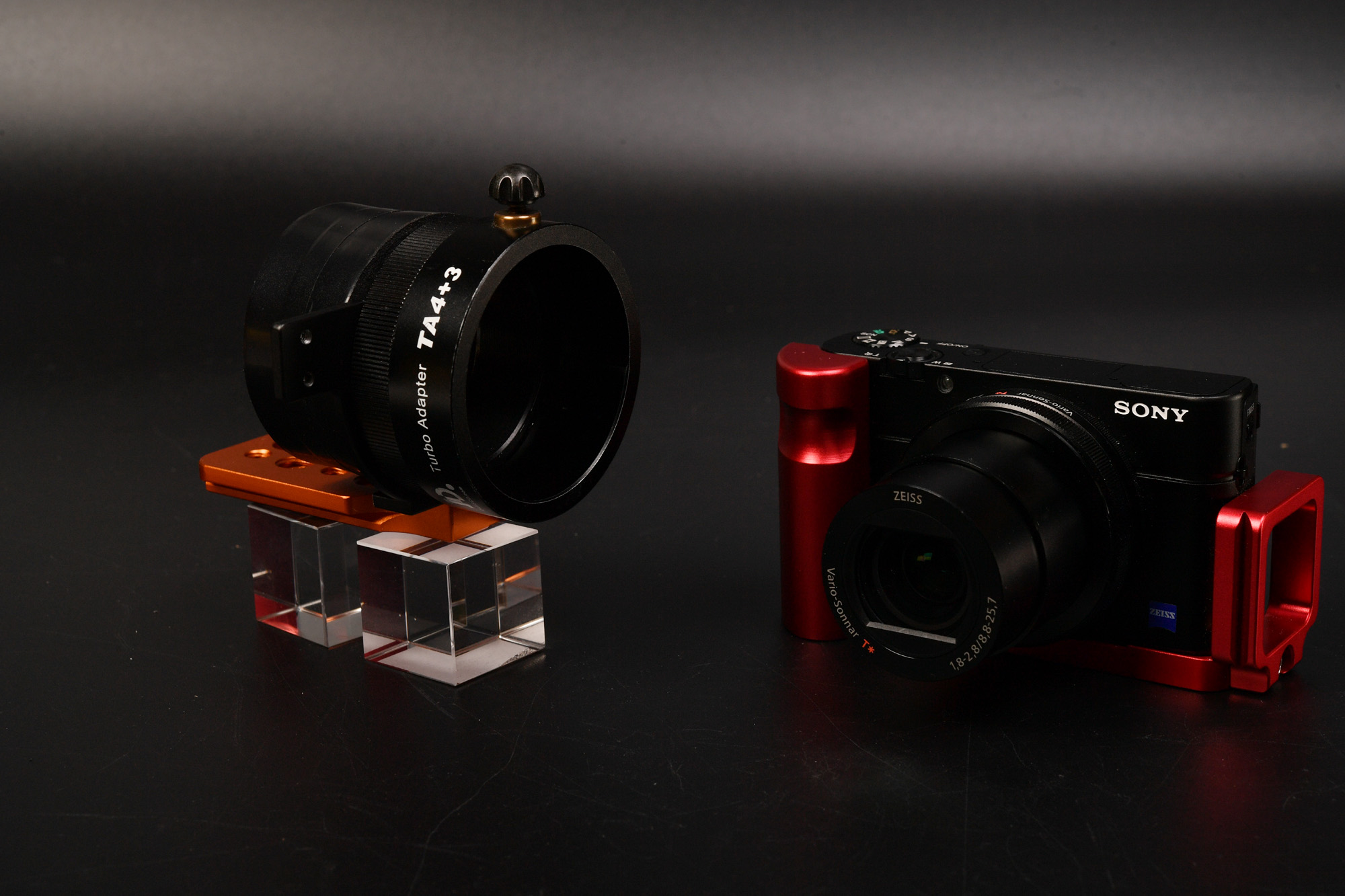 Nikonフィールドスコープ用接眼レンズ用 SONY RX100M3 カメラブラケット自作　その１