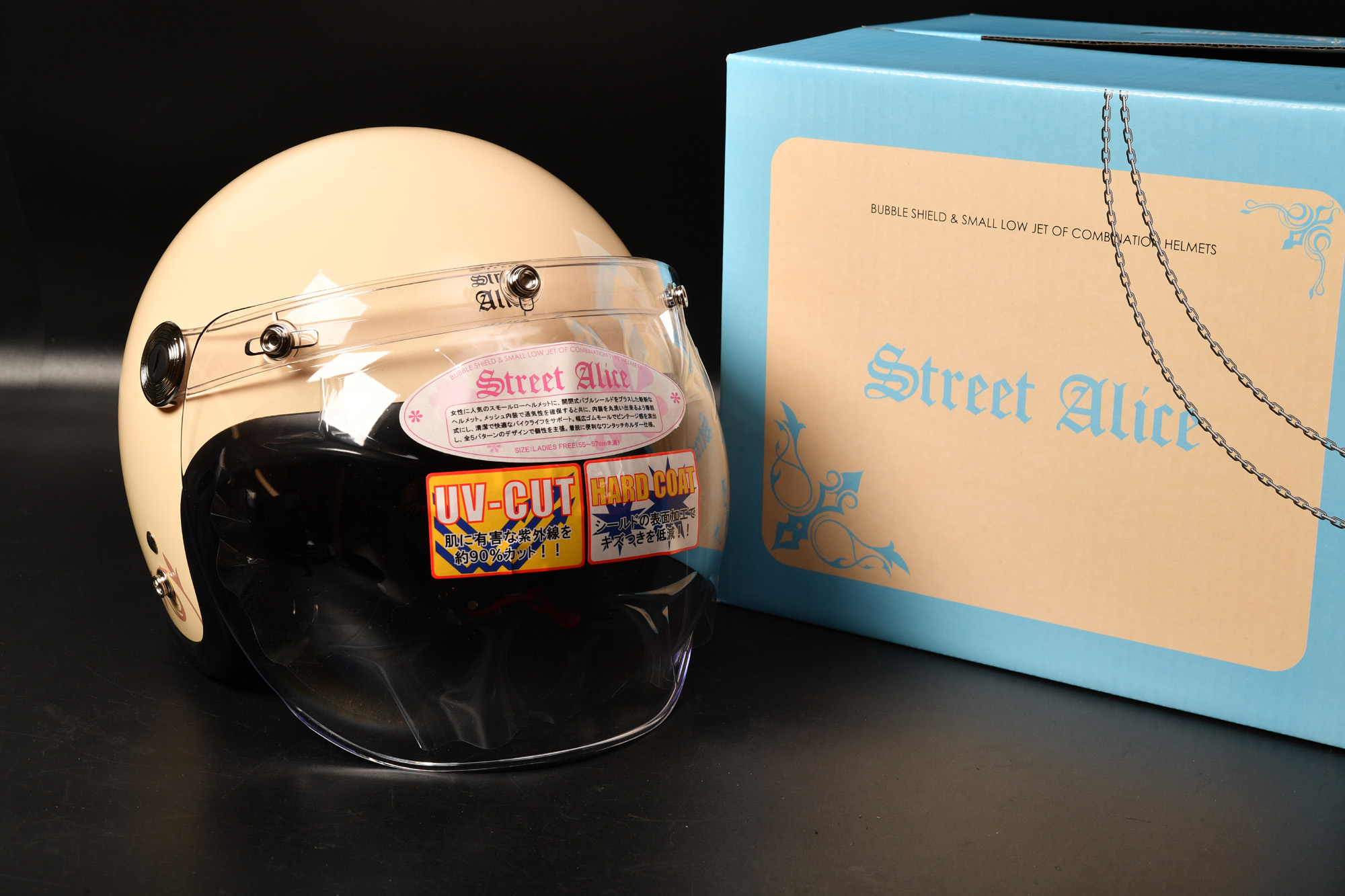 リード工業　Street Alice スモールローアイボリー レディース QP-2 レディースヘルメット　購入レビュー　