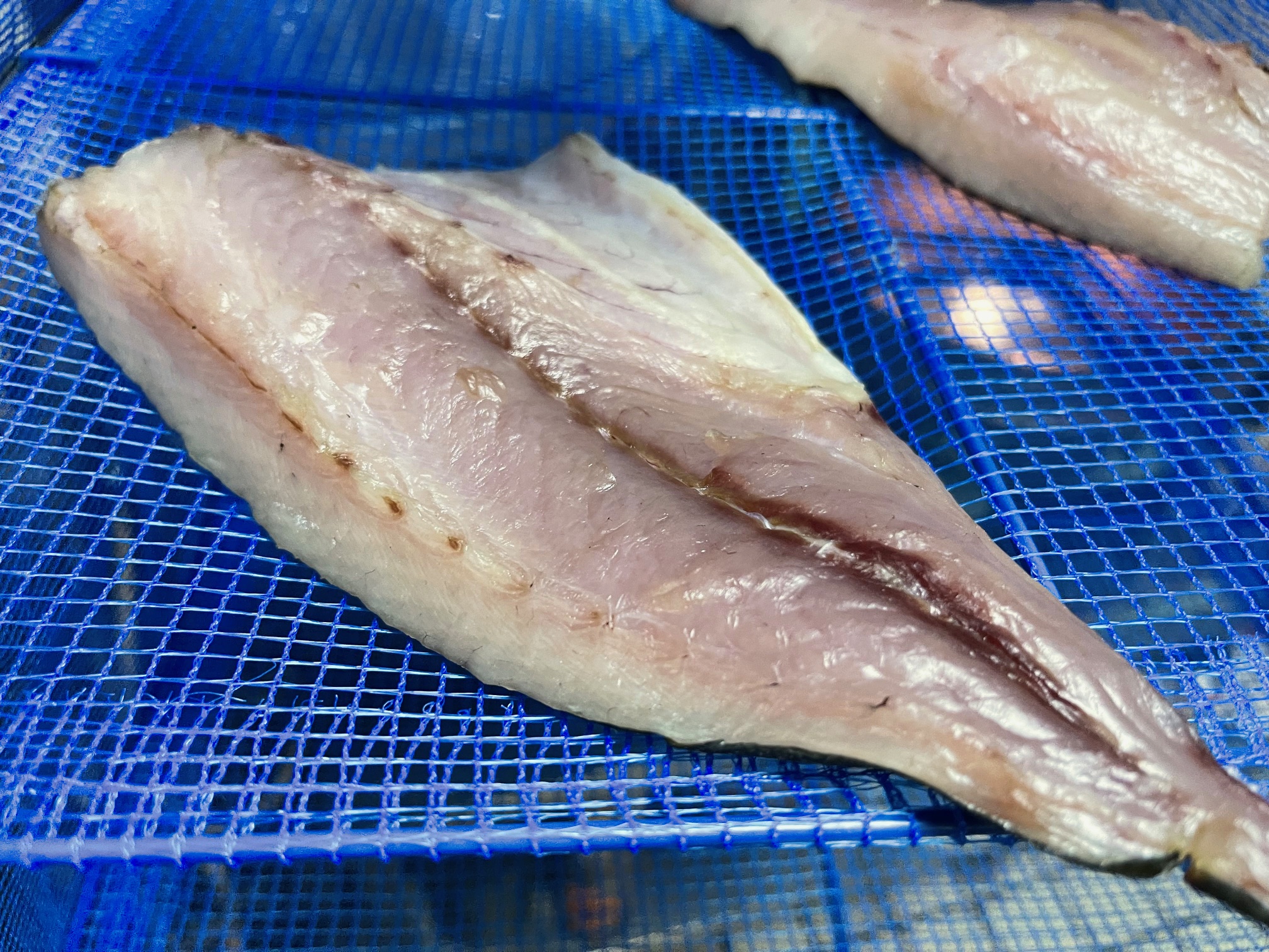 海上釣堀のちっちゃいハマチの1日干し！