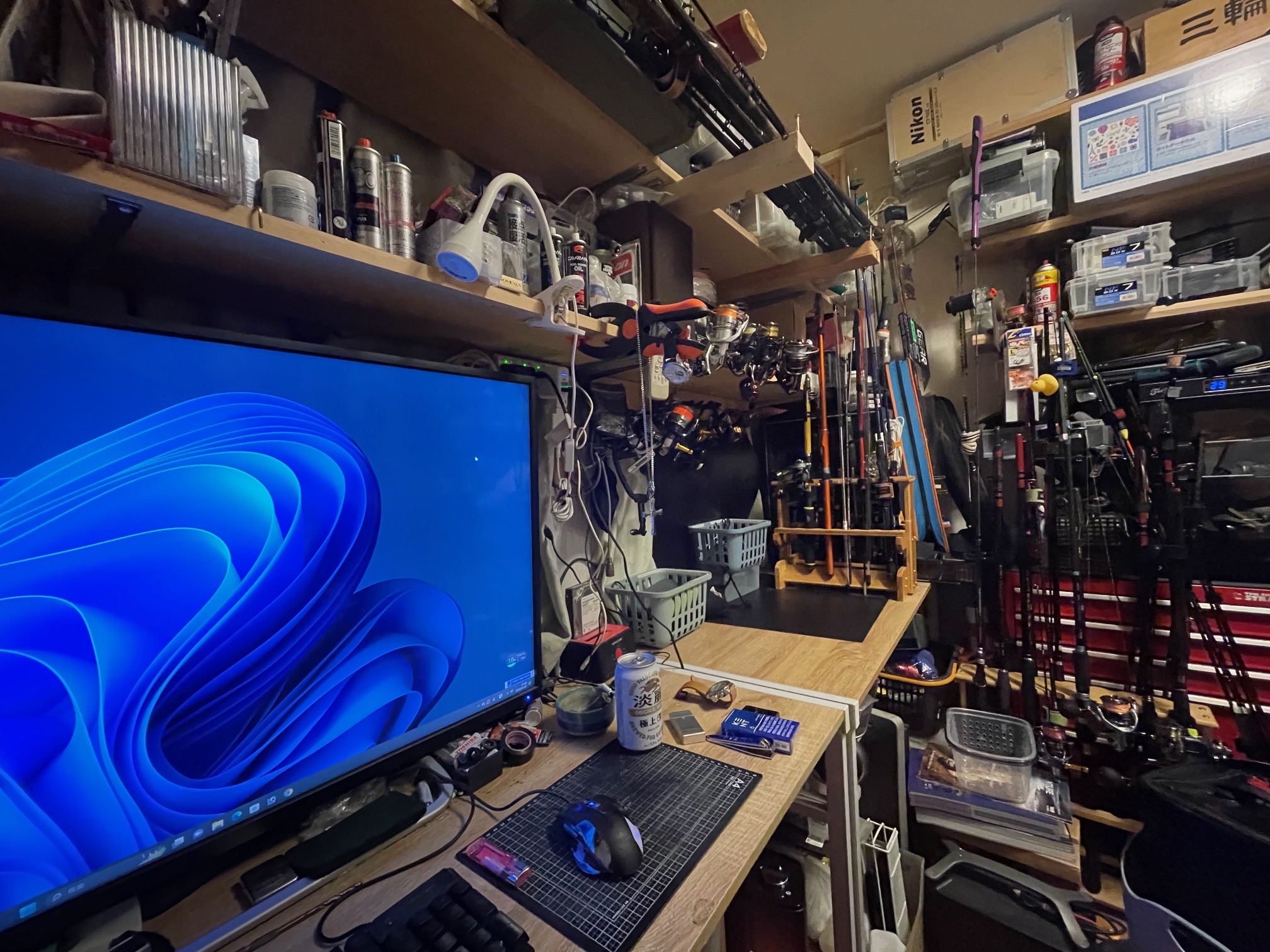 久々にパパのPCデスク＆室内作業場を掃除しました。(^_^;)