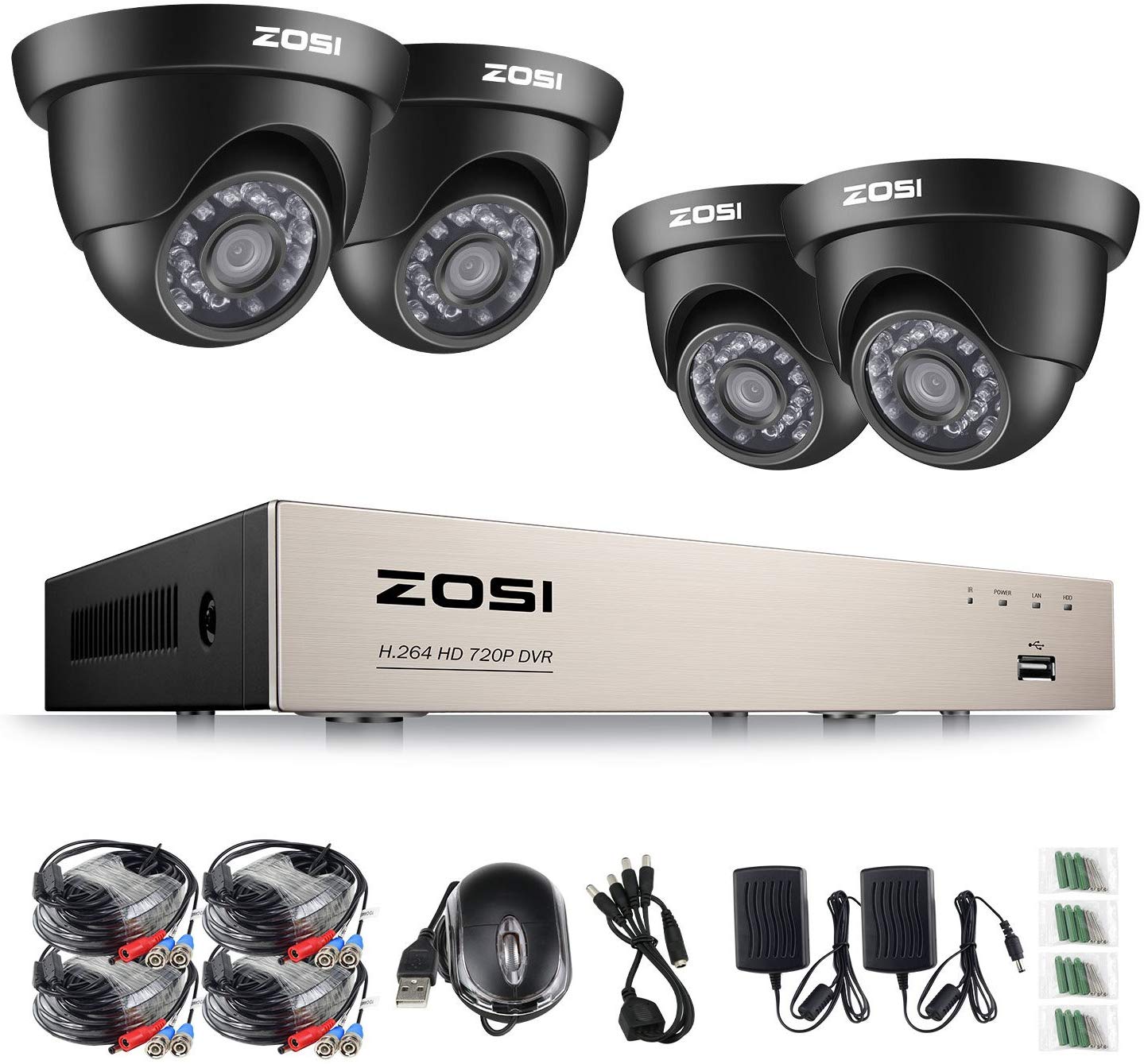 DIY 店の古い防犯カメラシステムを新しい防犯カメラシステムに！ZOSI H.264 HD 720P DVR Dorayakipapa