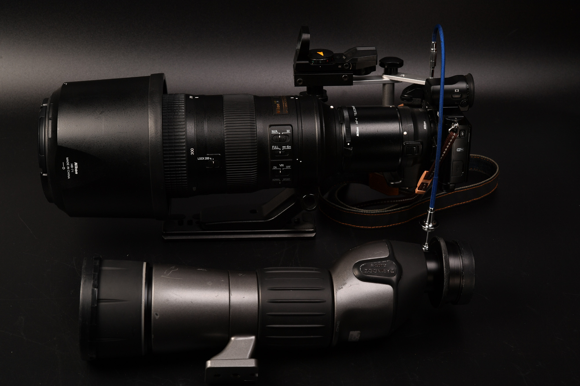 Nikon1 V3 超望遠　通算2700mm仕様　SONY ZOOMEYE VCL-FS2K+iPhone