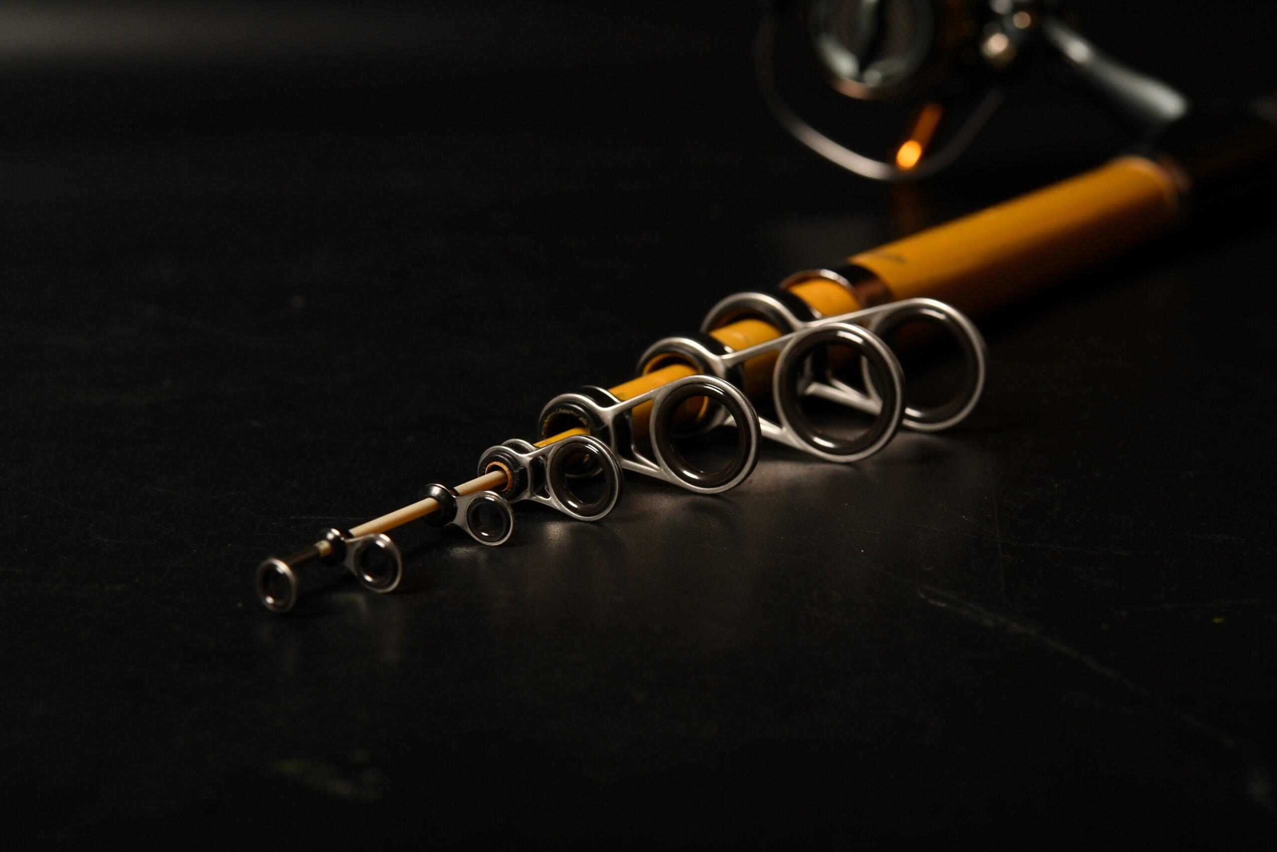 次女の黄色ちゃんロッド　ガイド全部DIY交換しました。 FUJI Oリングと穂先カバー Fuji PTC 18　購入